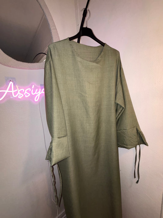 Abaya avec lacets