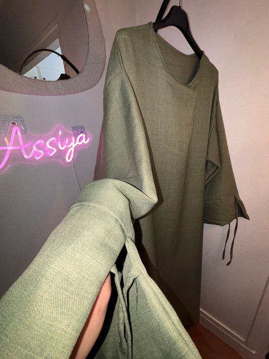 Abaya avec lacets